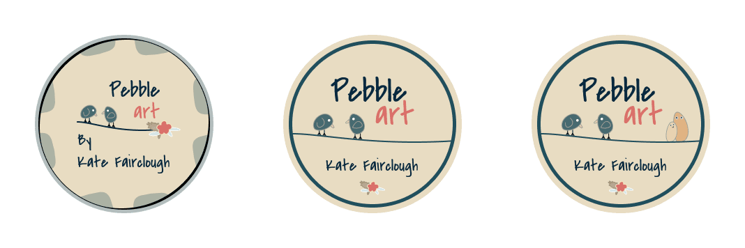 Second logo iteration with two birds on a branch and improved text hierarchy