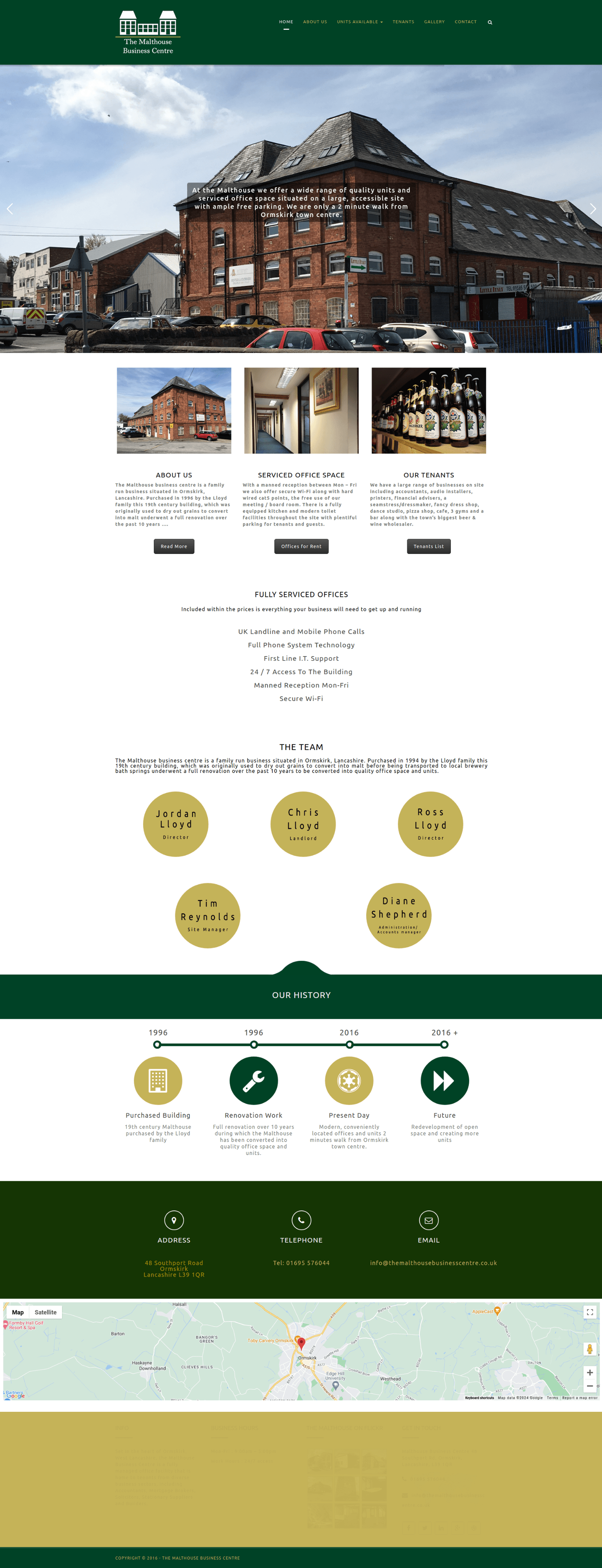 Original desktop home page before redesign